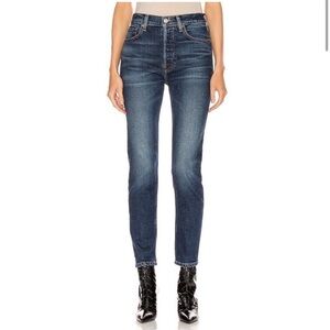 RE/DONE Originals High Riss Crop Jeans 25 Midnight Blue NEW 190-3WHRAC